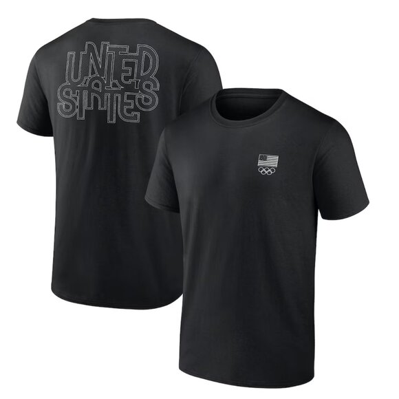 Team USA Fanatics Mens Waves in Paris T-Shirt - Black NWT - Picture 1 of 3